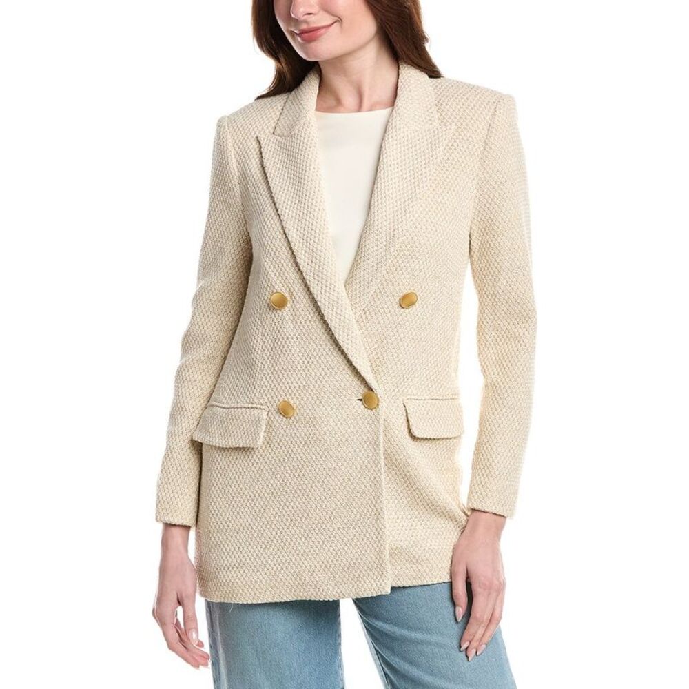 L’Agence Womens L'agence Riva Knit Double-Breasted Blazer